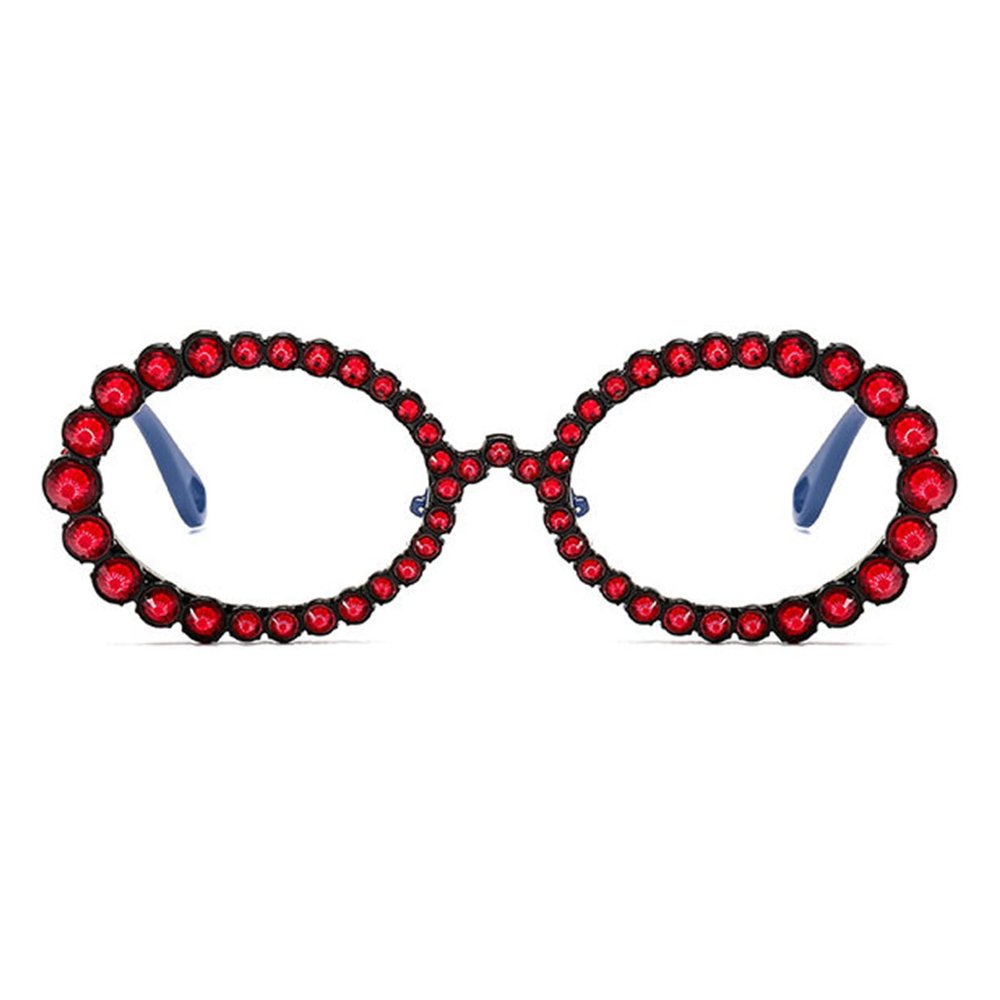 helena Retro Oval Sunglasses Women Diamond Small Punk Sun Glasses Men Crystal Vintage Rhinestone Eyewear UV400 S67 (C10)
