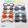 helena Retro Oval Sunglasses Women Diamond Small Punk Sun Glasses Men Crystal Vintage Rhinestone Eyewear UV400 S67 (C10) view 4