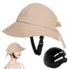 BEAHING Bicycle Helmet Wide Brim UV Protection Adjustable Shaped Unisex Cycling Hat Safe Comfortable Sun Hat Bike Helmet for School Cycling Riding (Khaki), Bike Helmets, STANDARD view 2