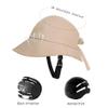 BEAHING Bicycle Helmet Wide Brim UV Protection Adjustable Shaped Unisex Cycling Hat Safe Comfortable Sun Hat Bike Helmet for School Cycling Riding (Khaki), Bike Helmets, STANDARD view 3