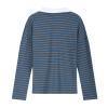 XUNRYAN 2024 Womens Striped Pullover Sweatshirts Long Sleeve Tops Knit Ribbed Shirts Tunics Trendy Casual Collared Poloshirts view 4