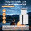 2Pack Solar LED Rechargeable Emergency Camping Lantern,White Solar Rechargeable,Rechargeable Type C,Emergency Lights Hand-Crank Power Generation,Phone Power Supply Function,flashlights view 2