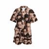 Custom Pajamas for Women, Personalized Adult Short Pajamas with Photo Funny Face Printed Sleepwear, Women Pajama Set House Dress, for Pajama Party, Summer Gift view 2