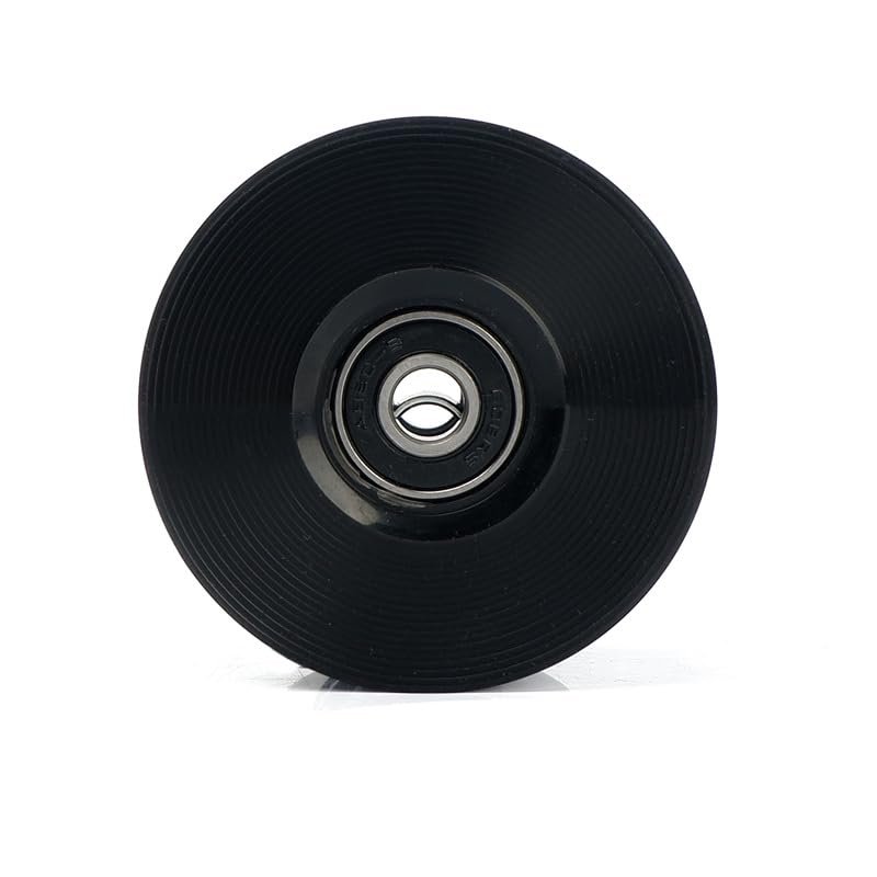Castrap Roller Skate Wheels,78A Black PU Wear-Resistant Wheels Double-Row Roller Skates Accessories,Quad Roller Skate Wheels for Roller Derby Skating,Jam, Rink & Rhythm Skates (Black-1,65 * 36mm)