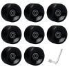 Castrap Roller Skate Wheels,78A Black PU Wear-Resistant Wheels Double-Row Roller Skates Accessories,Quad Roller Skate Wheels for Roller Derby Skating,Jam, Rink & Rhythm Skates (Black-1,65 * 36mm) view 4