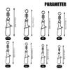 100Pcs Fishing Rolling Barrel Swivel with Duo Lock Snap Connector, High Strength Black Nickel Copper Swivel with Quick Change Snap Clip Tackle for Freshwater Saltwater Fishing (5#) view 2