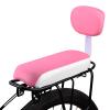 SHEKAKO Kid's Bike Rear Seat, Child Bicycle Back Cushion, PU Leather Mountain Bike Rack With Backrest (White+Pink) view 1