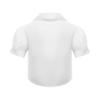 Freebily Girls Button Down Shirts Puff Sleeve Bowknot White Blouse for Kids School Uniform Shirt Summer Casual Tops Type B 11-12 Years view 2