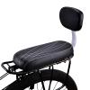 SHEKAKO Kid's Bike Seat - Children Bicycle Back Seat, PU Leather Mountain Bike Cushion with Backrest (Black) view 1