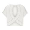 Open Back Tank Tops for Women 2024 Workout Tops Backless Cap Short Sleeve Athletic T-Shirt Y2k Crop Top Gym Yoga Tees White view 4