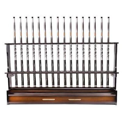 Tcakelox Fishing Rod Holders, Bamboo Solid Wood Fishing Pole Holders, Fishing Rod Rack, Holds Up to 24 Rods,Fishing Pole Vertical Ground Display Rack