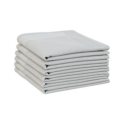 Bycc Bynn Men's Handkerchiefs Soft Cotton Solid Colour Classic Hankie (6, Light Gray)
