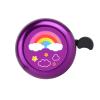 Rainbow Pattern Bike Bell for Kids Girls Boys,Adjustable Size Bicycle Bell Bike Accessories for Adult Women Men Clear Sound Bike Horns Purple view 1