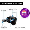 Rainbow Pattern Bike Bell for Kids Girls Boys,Adjustable Size Bicycle Bell Bike Accessories for Adult Women Men Clear Sound Bike Horns Purple view 3