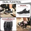 BUCKLOS Bike Pedals with Toe Cages and Straps Double Sided with SPD-Single Lock on Bike Handlebar Grips Mountain Bike MTB Handle Bar Grips Anti-Slip view 2