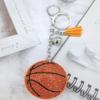 Fuqimanman2020 Sparkling Baseball Football Keychain Rhinestone Sport Ball Keyring Keychain Accessories For Backpack Purse(Basketball) view 2