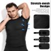 Niksa Men's Compression Shirts 4 Pack, Short Sleeve Athletic Compression Tops Cool Dry Workout T Shirt, Rash Guard Base Layer Undershirt view 3
