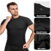 Niksa Men's Compression Shirts 4 Pack, Short Sleeve Athletic Compression Tops Cool Dry Workout T Shirt, Rash Guard Base Layer Undershirt view 4