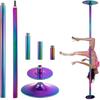 SAFWELAG Dance Pole Professional Stripper Pole Spin and Static Dancing Pole for Home Apartment Club, Height Adjustable Stripper Pole with Extension, Loads 440lbs(286CM-299CM/9.4ft-9.8ft) view 1