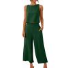 asntrgd 2024 Womens Two Piece Outfits 2024 Summer Cotton Linen Lounge Sets Casual Tank Tops Wide Leg Pants Matching Tracksuits view 1