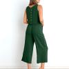asntrgd 2024 Womens Two Piece Outfits 2024 Summer Cotton Linen Lounge Sets Casual Tank Tops Wide Leg Pants Matching Tracksuits view 2