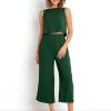 asntrgd 2024 Womens Two Piece Outfits 2024 Summer Cotton Linen Lounge Sets Casual Tank Tops Wide Leg Pants Matching Tracksuits view 4