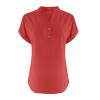 Linen Shirts for Women,Recent Orders Placed by me,Linen Shirts for Women 2025 Summer Casual V Neck Button Down Short Sleeve Tops Trendy Comfy Business Work Blouses,Red,X-Large view 4