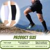 2 Pairs Calf Compression Sleeves Footless Compression Socks Non Slip Legs Sleeves for Running, Cycling, Shin Splints Support, Relieve Legs Pain, Travel, Sports, Work, Daily Wear view 2