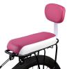 SHEKAKO Kid's Bike Cushion Seat, Bicycle Backrest, PU Leather, Comfort Rack Mountain Seat (White, Wine Red) view 1