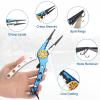 Miruchertter Fishing Pliers Saltwater Resistant Fishing Gear Aluminum Fishing Pliers Line Cutter Hook Remover Fishing Split Ring Pliers with Coiled Lanyard and Sheath Fishing Tools for Men view 3