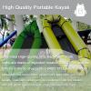 Packraft 420D TPU Inflatable Travel Kayak Lightweight Packrafts with Soft Seat for Flat Water Rafting Bicycle Drifting Litewater Dinghy, 1 Person (Green) view 4