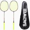 SGHHSSM 4U Carbon Fiber Integrated Badminton Racket with Bag/Boxed for Men Women's, Professional Competition Training, Ultra Light and Durable (Green with Bag,2 pcs) view 2