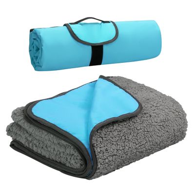 Tirrinia Large Waterproof Outdoor Blanket, Soft Warm Windproof Stadium Blanket with Sherpa Fleece and Foldable for Outdoor Sport, Baseball, Football, Beach, Concerts, Car, 51 '' X 59''