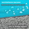 Tirrinia Large Waterproof Outdoor Blanket, Soft Warm Windproof Stadium Blanket with Sherpa Fleece and Foldable for Outdoor Sport, Baseball, Football, Beach, Concerts, Car, 51 '' X 59'' view 2