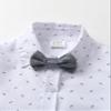 Boarnseorl Baby Boys Pants Sets, Infant Long Sleeve Shirt + Pants + Bow Tie + Suspenders,Toddler Gentleman Outfits,9-12M view 3