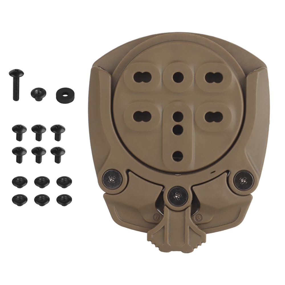 360 Rotation Holster Platform Adapter Receiver Mounts Quick Connect Drop Leg Holster/Mid-Ride Universal Belt Loop (Khaki)