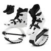 CYHTYM Kangaroo Jump Shoes Black and White 4T Spring Bouncing Shoes, Adult Fitness Moon Boots, Detachable Lining(X-Large) view 1