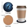Hammerhead Shark Wood Car Coasters for Cup Holders Drink Coaster Cup Mat Car Accessories for Women Men 4PCS view 2