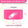 Patelai 4 Pcs Soccer Cleat Lace Cover Sports Shoe Band Protector Soccer Shoe Cleat Bands Youth Adult (Youth,Pink) view 2
