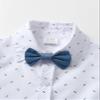 Boarnseorl Baby Boys Pants Sets, Infant Long Sleeve Shirt + Pants + Bow Tie + Suspenders,Toddler Gentleman Outfits,2-3Y view 3