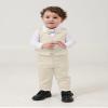 Boarnseorl Baby Boys Pants Sets, Infant Long Sleeve Shirt + Pants + Bow Tie + Vest,Toddler Gentleman Outfits,9-12M view 2