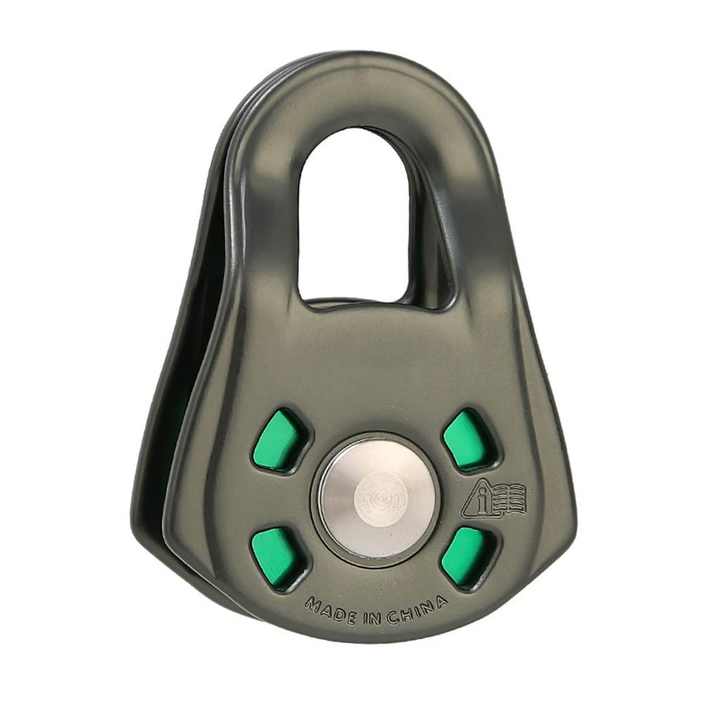 Qsvbeeqj Small Single Pulley Gear Ball Bearing Mountaineering Rock Climbing Zipline Traverse-Solving Carriage Pulley