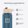 IRON FLASK Camping & Hiking Hydration Flask with Straw, Wide Mouth Insulated Stainless Steel Sports Water Bottle - 22 oz Desert Oasis view 2