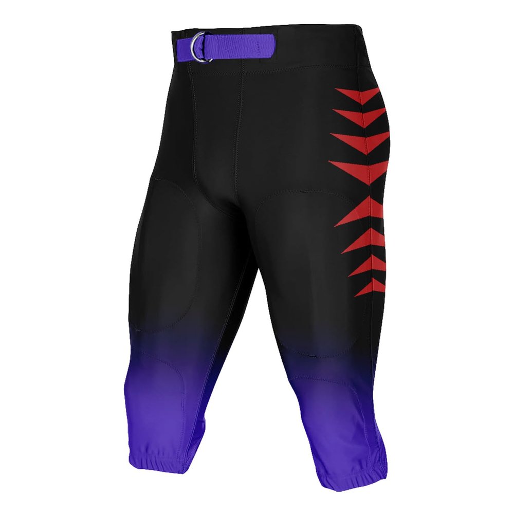 Custom Adult Youth Gradient Football Pants with Belt Multiple Colors,Personalized Your Logo