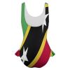 Adugen Origei One-Piece Swimsuit Women Saint Kitts and Nevis Flag Sexy Bathing Suits Beach Bikini M view 2