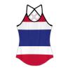 Adugen Origei Yoga Women's Performance Stretchy Thailand Flag Sports Workout Running Top Vest S view 1