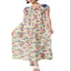 NUFIWI Women Tie Shoulder Graffiti Long Dress Sleeveless Flowy Graphic Maxi Dress Swing Spaghetti Strap Boho Vacation Sundress(Ruffle Floral,S) view 1