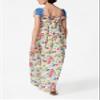 NUFIWI Women Tie Shoulder Graffiti Long Dress Sleeveless Flowy Graphic Maxi Dress Swing Spaghetti Strap Boho Vacation Sundress(Ruffle Floral,S) view 2
