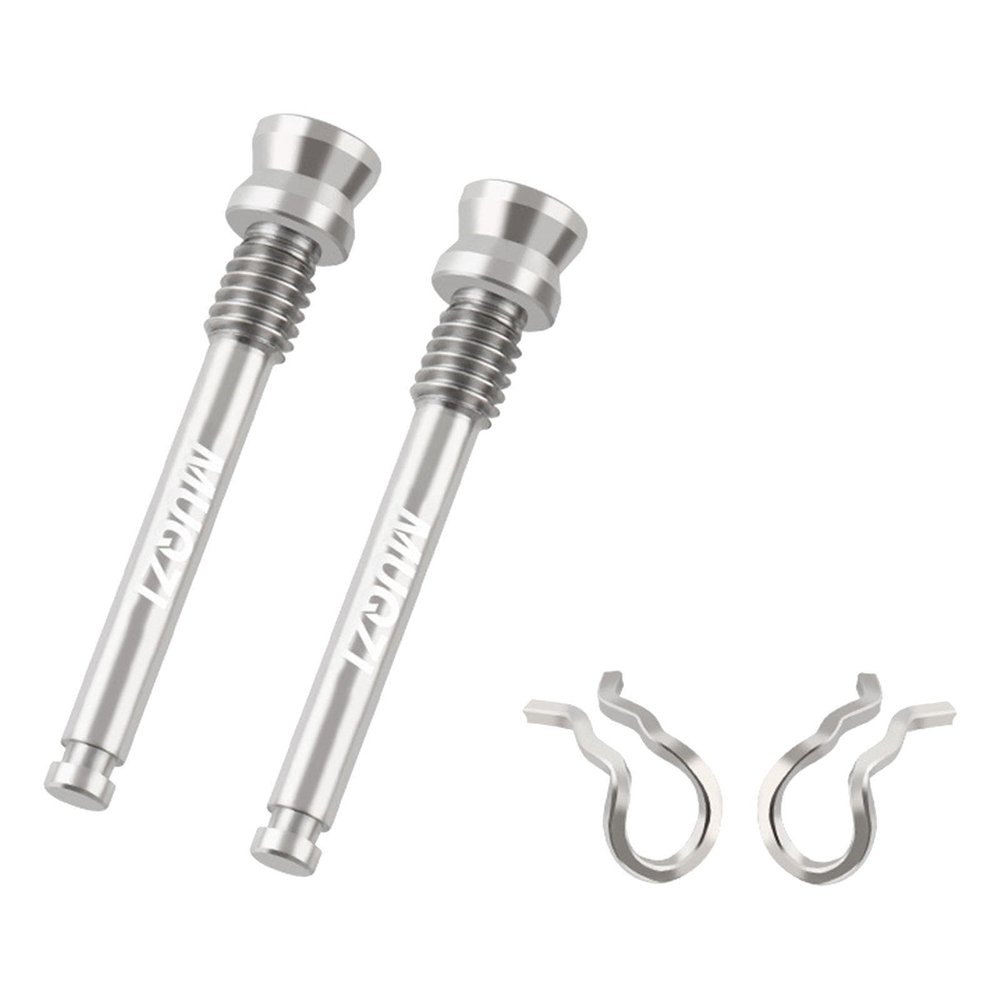 DYNWAVE Titanium Bolts for Bicycle Disc Brake Pad Threaded Pin Inserts Screw Disc Brake Pad Pin Axle for Threaded Hydraulic Disk, Silver