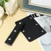 2 Pieces Leather Luggage Handle Wraps Covers PU Handbag Grip Cover Protector Soft Purse Strap Cover Pad with Brass Clasps for Wallet Tote Bag Suitcase Travel Bag, Black view 4